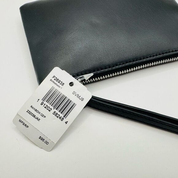 LOW START NWT Coach Black Clutch with Vibrant Rainbow Accent - Picture 3 of 3